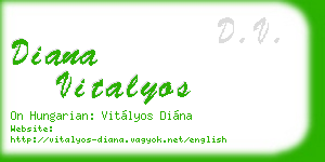 diana vitalyos business card
